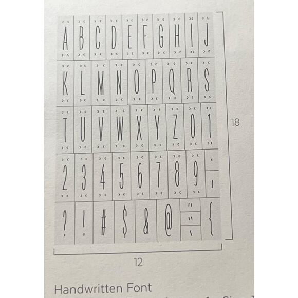 Chalk Couture Handwritten Front Letter Transfers - Picture 2 of 3